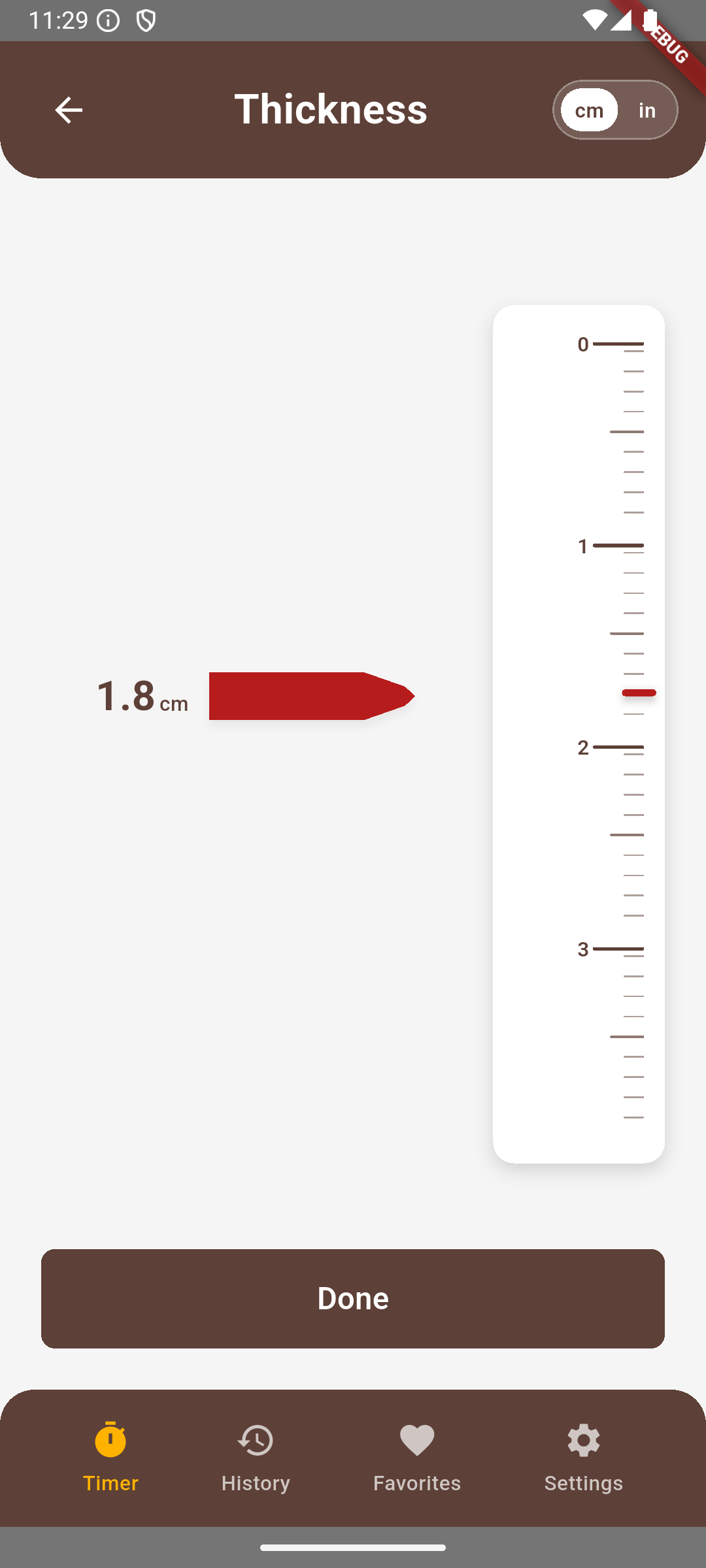 Thickness Screen
